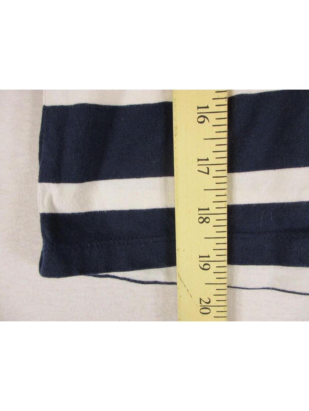 Vineyard Vines Shirt Boys S (8-10) Navy White Striped Pocket Whale Cotton - Picture 3 of 6